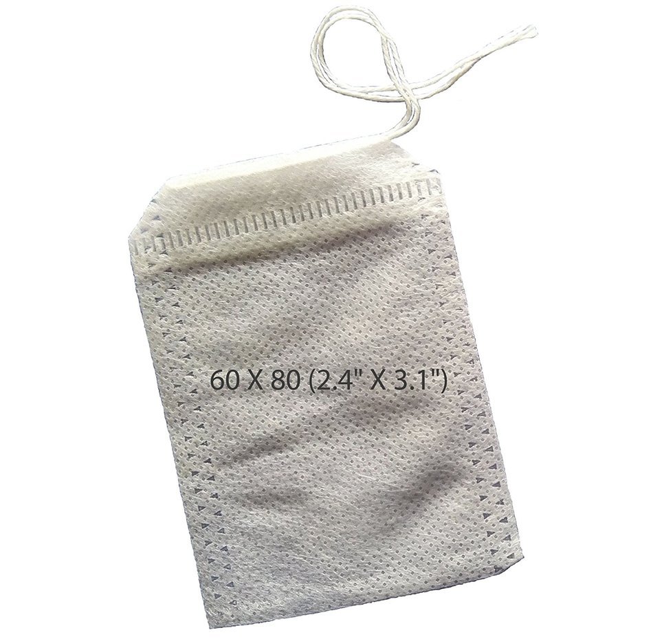 WELLSKEY Tea Filter Bags Set 490 pcs (Tea Bags Non-woven Fabric Opposite Fold Close White 300, Tea Bags Paper...