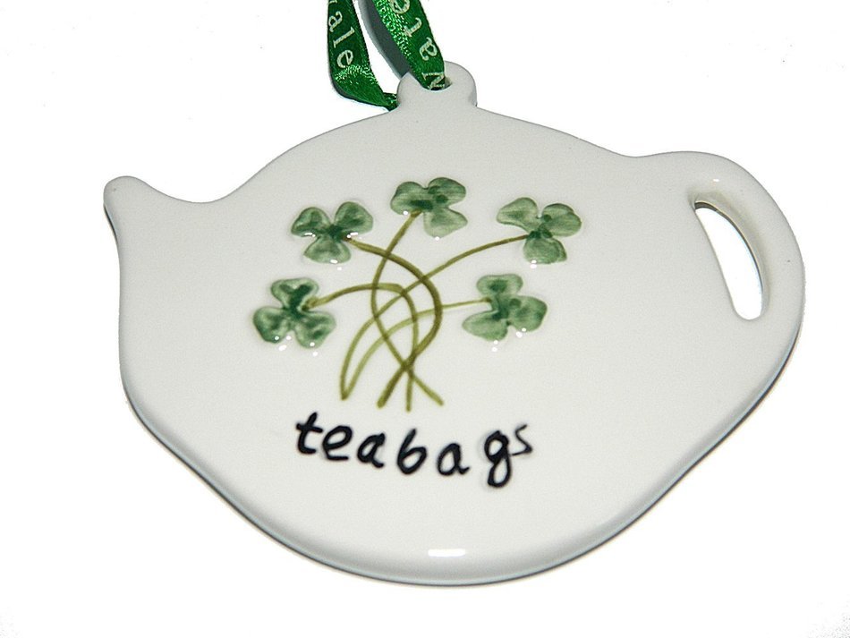 Watervale Tea Bag Holder With Shamrocks N2