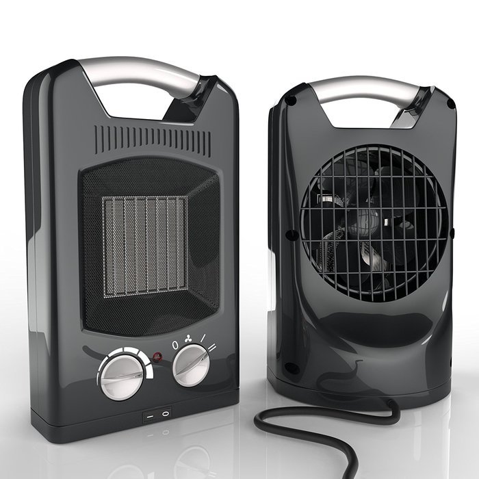 Royal Ceramic Heater [1500W] - 3 Adjustable Settings With Oscillation - Portable Electric Space Heater Fan, Maximum... N2