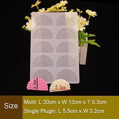 Y&XL&H Semi-Circle Flower Shape Chocolate Plugin Mold for Cake Decoration Silicone Material