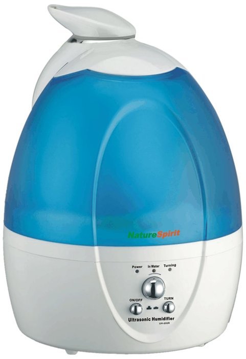 NatureSpirit Ultrasonic Humidifier with Unique Self Rotating Spay Head, 6 Pound