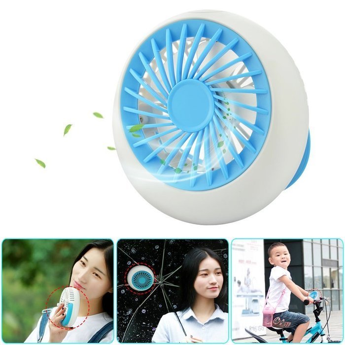 HJIAN Portable Fan Handheld Fan Desktop Table Fan 3 Modes Speed Personal Fan Cooling Fan Rechargeable Fans Umbrella... N4