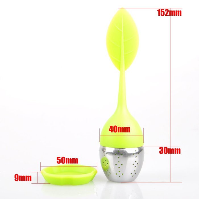 UCEC New Silicone & Stainless Steel Leaf Tea Strainer Colander Infuser ...