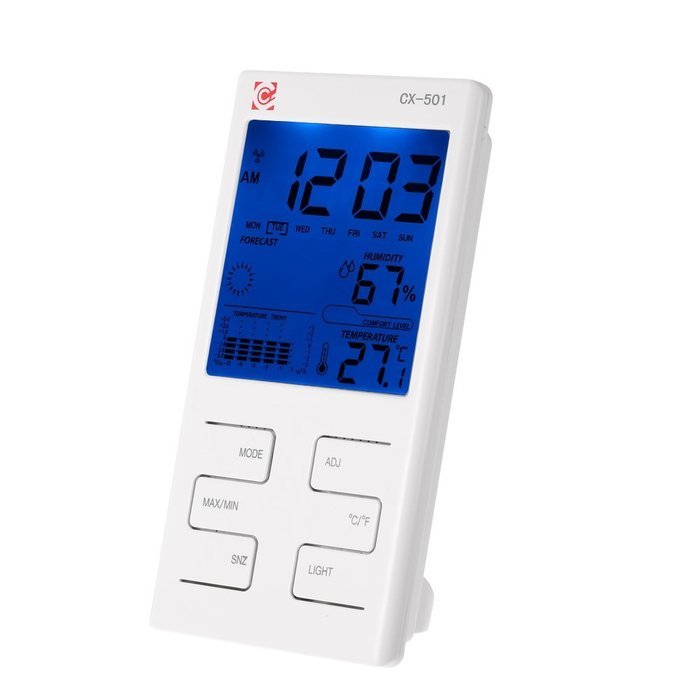 KKmoon &deg;C/&deg;F Multifunctional Indoor LCD Digital Temperature Humidity Meter Clock Thermometer Hygrometer Temperature... N8