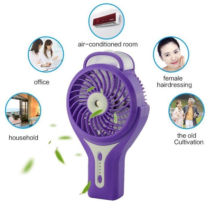 Welltop Mini Handheld USB Misting Fan with Personal Cooling Mist Humidifier Rechargeable Portable Mini Misting... N19
