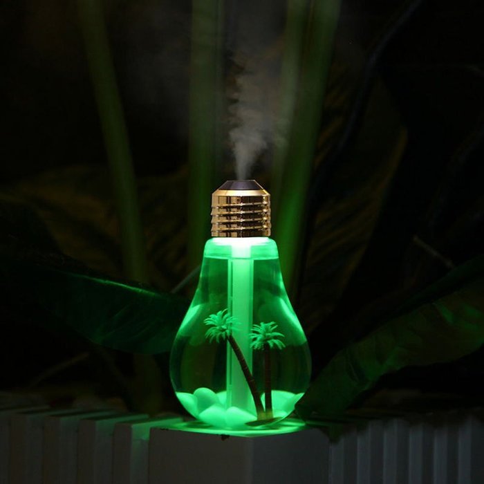 SunKinFon SKF-BH-01 USB Ultrasonic Bulb Humidifier Home Office Mini Aromatherapy Colorful LED Night Light Bulb... N13