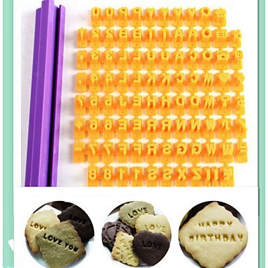 Y&XL&H Fondant Letter Impress Set Alphameric Character Set Cookie Cutter Baking Tools