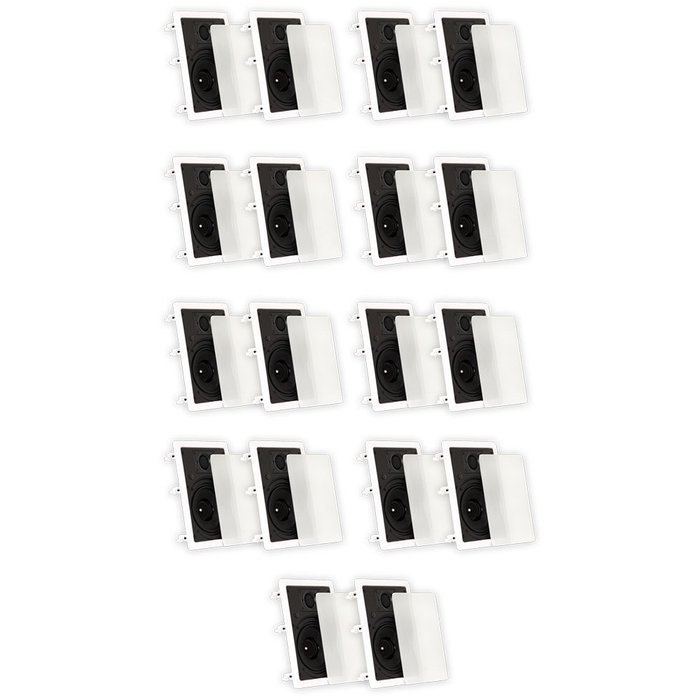 Theater Solutions TSS6W In Wall 6.5" Speakers Surround Sound Home Theater Deluxe 9 Pair Pack 9TSS6W