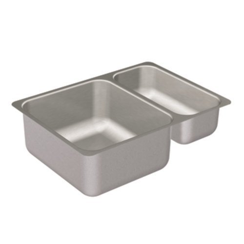 Moen G20273 2000 Series 20-Gauge Double Bowl Undermount Sink, Stainless Steel by Moen