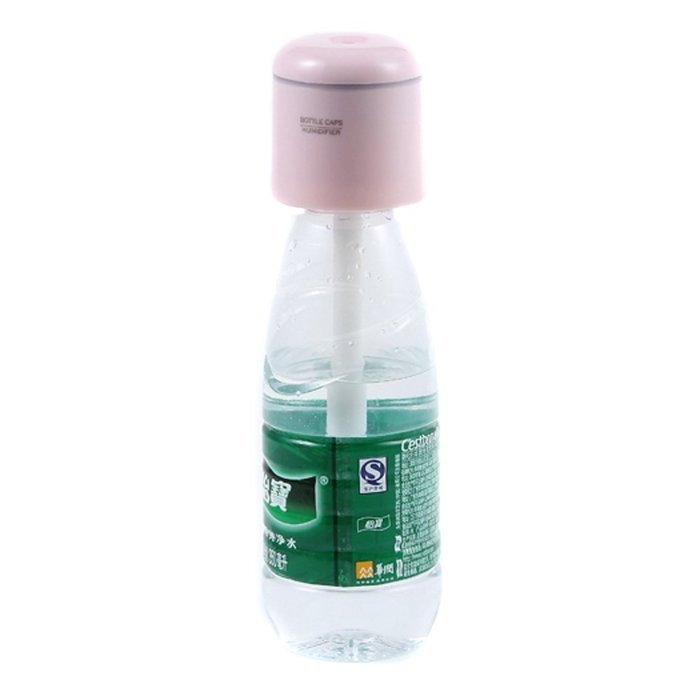 "JackS" Bright Color Cute Bottle Caps Humidifier (Pink KM-USB-CH-03) N16