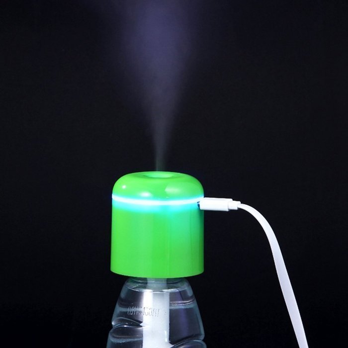 "JackS" Bright Color Cute Bottle Caps Humidifier (Pink KM-USB-CH-03) N17