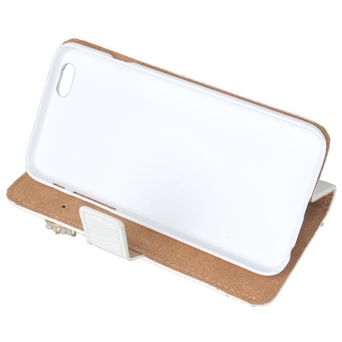 KAKA(TM) Fashion Phone Cover 3D Handmade Irregularity Bling Colorful Crystal Design PU Leather Wallet Case Flower... N4