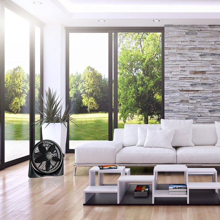 Avalon Adjustable Table Fan or Floor Fan - 16 Inch - 360 Degree Vertical Tilt, Durable & Lightweight, 3 Energy... N2