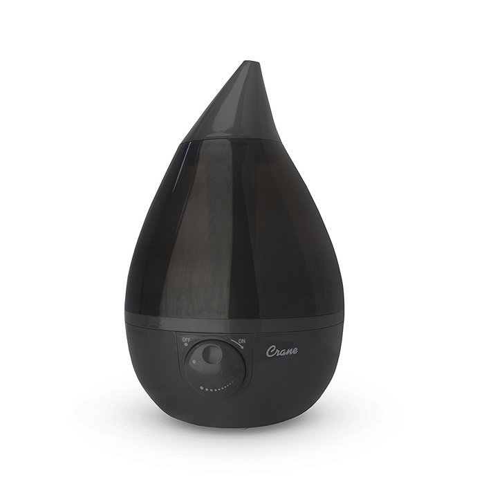 Crane Drop Shape Ultrasonic Cool Mist Humidifier-Charcoal-2.3 gallons