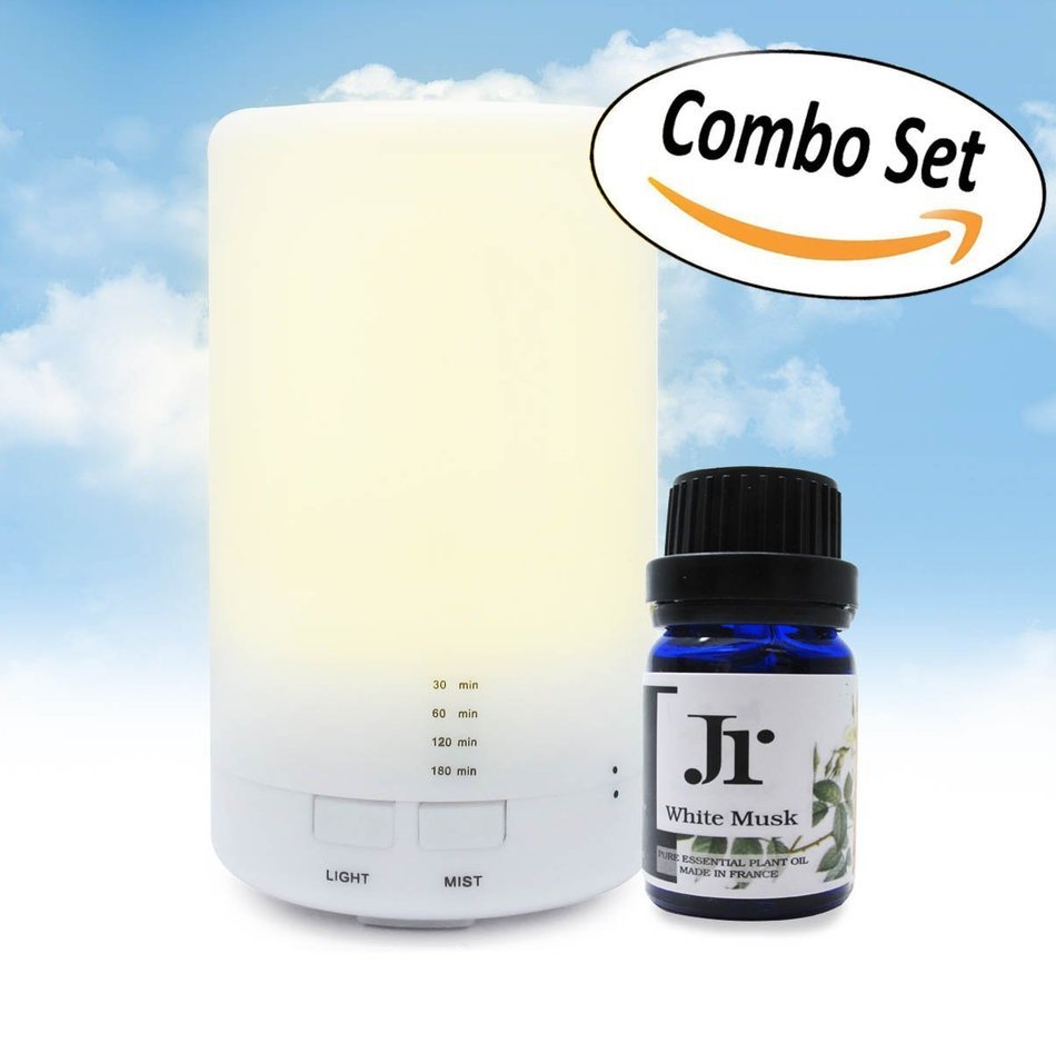 JR Combo Set/ Gift Set WhiteMusk 100% Natural & Pure Essential Oil USB aroma Diffuser/ Essential Oil Diffuser... N14