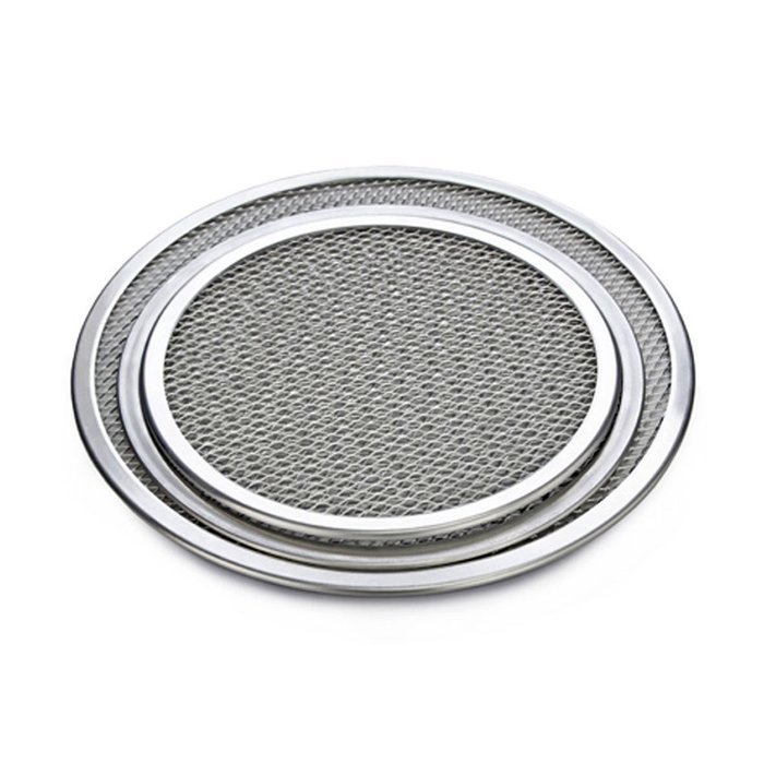 Aluminum Flat Mesh Pizza Screen Round Baking Tray Net Kitchen Tool #524948990525 (12 Inch)
