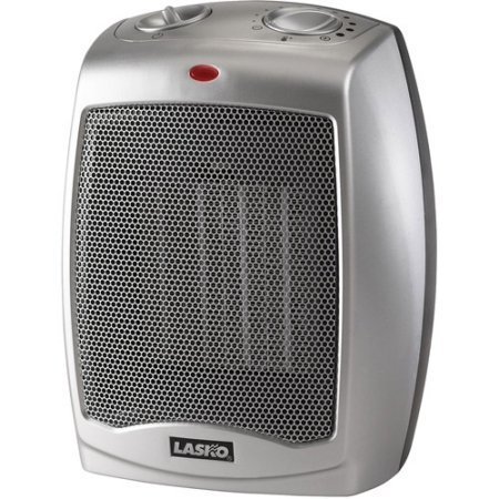 Silver/Black Electric Ceramic 1500W Heater N2