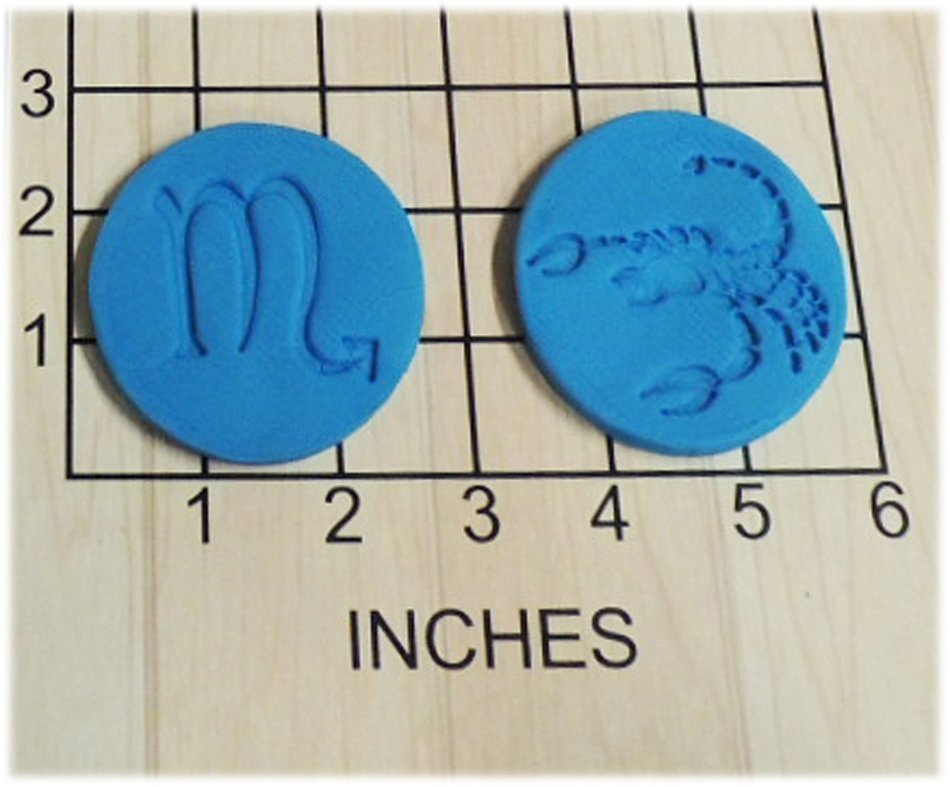 Zodiac Astrology Sign Scorpio Shape Cookie Cutter and Stamp Set #1178 N2