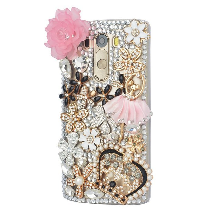LG Stylus 2 Case,LG G Stylo 2 LS775 Case,Yaheeda Studded Rhinestone Crystal Bling Clear Hard Case Cover for LG... N25