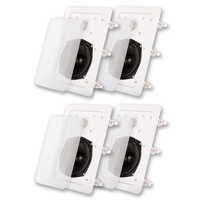 Acoustic Audio IW191 In Wall Speaker 2 Pair Pack 2 Way Home Theater 800W IW191-2PR