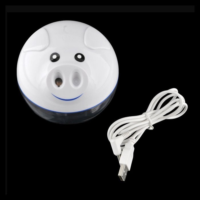 GoodBZ USB Humidifier, USB Ultrasonic Pig Shaped Humidifier, White N3