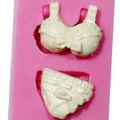 Y&XL&H Bikini Top And Bottom Flexible Silicone Polymer Clay Gum Paste Chocolate Fondant Push Mold
