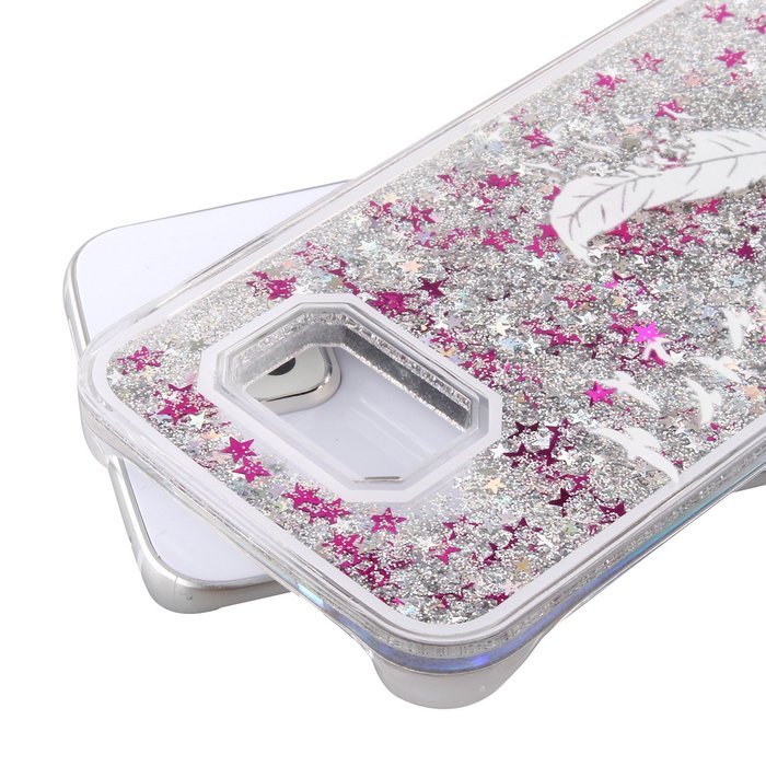 S6 Case,Galaxy S6 Case,PHEZEN Galaxy S6 Bling Case,[Crystal Clear] Creative Design 3D Funny Flowing Bling Glitter... N22