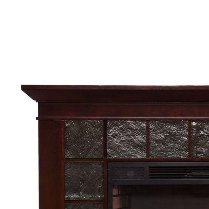 Marcos 60 in. Freestanding Portable Indoor Electric Firebox &ndash; Fireplace Heater in Warm Brown Walnut & Classic... N4