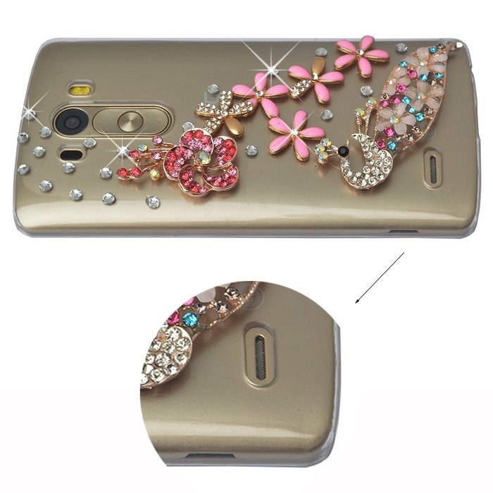 LG G5 Case, LG G5 Bling Case-Spritech(TM) 3D Handmade Colorful Diamond Bling with Butterfly Flower Decoration... N12