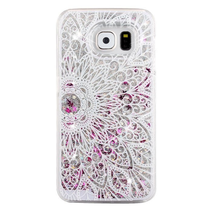 S6 Case,Galaxy S6 Case,PHEZEN Galaxy S6 Bling Case,[Crystal Clear] Creative Design 3D Funny Flowing Bling Glitter... N25