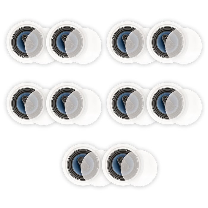 Blue Octave RC83 In Ceiling 8" Speakers 3 Way Home 3800 Watts New 5 Pair Pack RC83-5PR