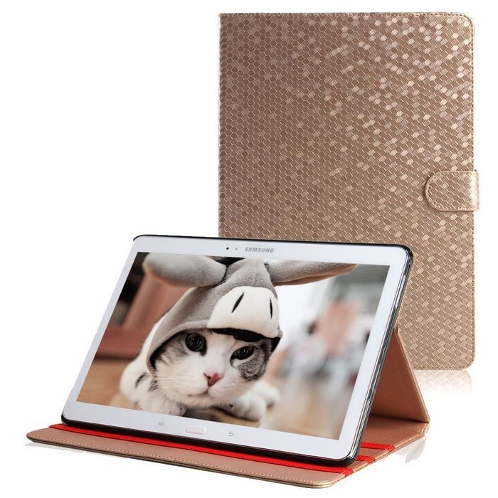 TechCode Stand Diamond Stone Pattern PU Leather Case Cover for Samsung Galaxy Tab S 10.5 T800 N8