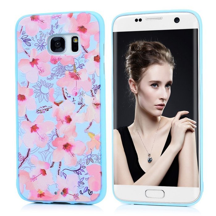 S7 Edge Case,Samsung Galaxy S7 Edge Case - Shockproof TPU Rubber Skin Gel Bumper Case 3D Basso-relievo Cute Colorful... N9