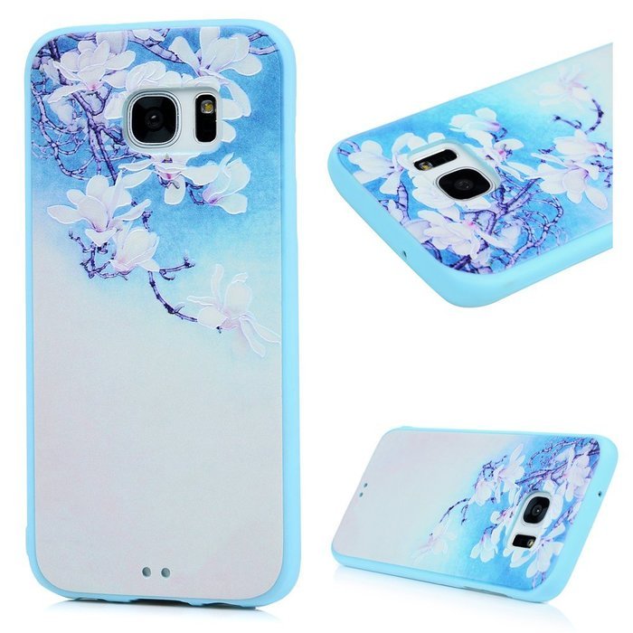 S7 Edge Case,Samsung Galaxy S7 Edge Case - Shockproof TPU Rubber Skin Gel Bumper Case 3D Basso-relievo Cute Colorful... N18