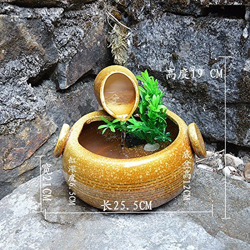 FEI&S Creative ceramic fountain water ornaments home decorations humidifier flowing water fountain in the living... N12