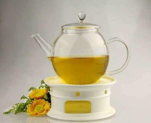 Sun's Tea (Tm) Super White Ceramic Teapot Warmer (White)