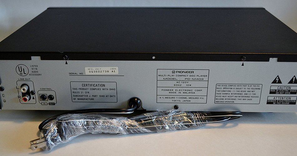 Pioneer PD-M403 6 Disc Compact Disc CD Changer Player N3