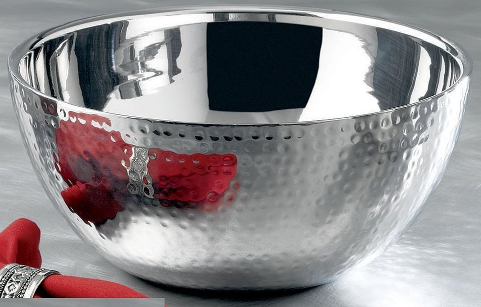 Bon Chef Stainless Steel Double Wall Bowl, Hammer Finish N2