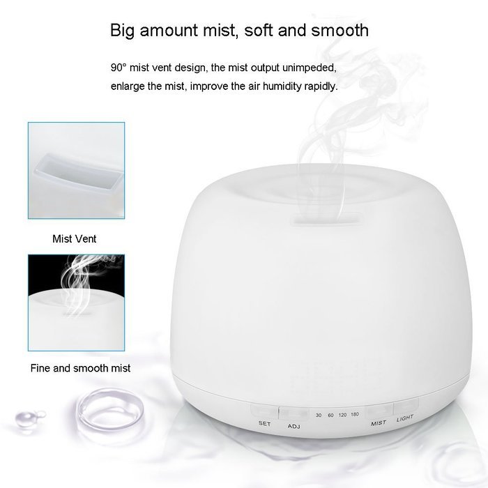 Jhua 400ml Aromatherapy Essential Oil Diffuser Cool Mist Humidifier and Night LED Lights Aroma Diffuser with Waterless... N8