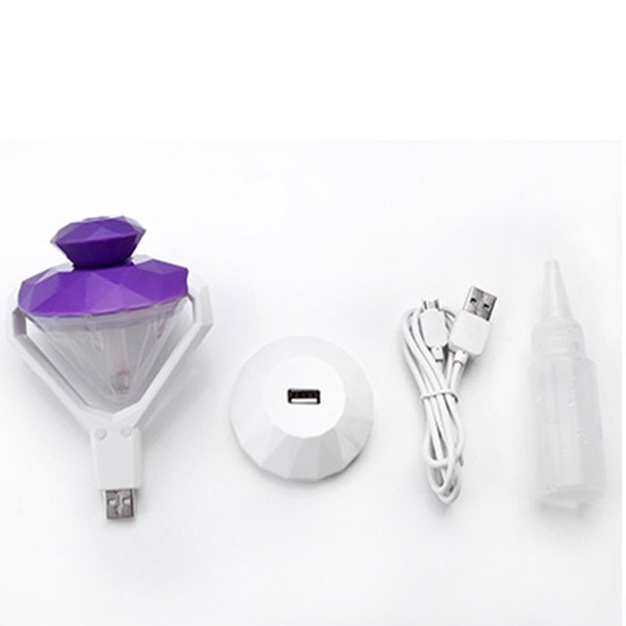 IPUIS Car Humidifier Portable USB 180 Degree Rotation Aroma Mini Diffuser Diamond-shaped Air Humidifier Mist Maker... N11
