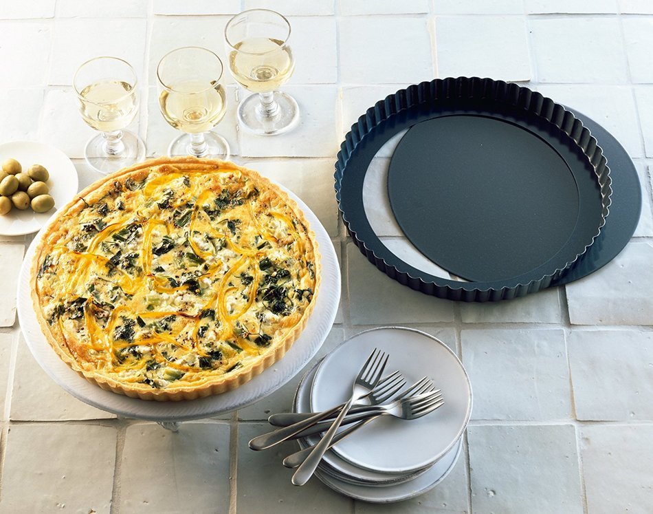Kaiser Steel Quiche Pan with Removable Bottom, 11 Inch