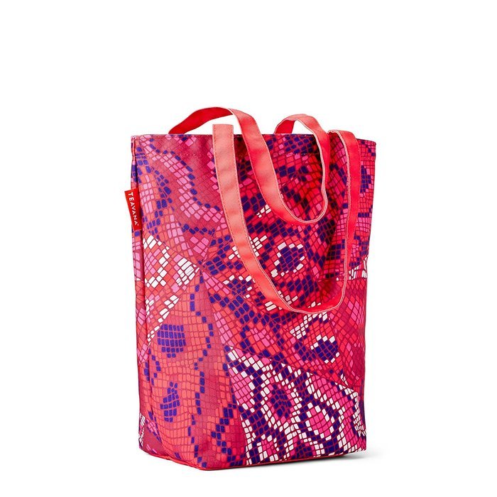 Red Cobra Print Tote by Teavana