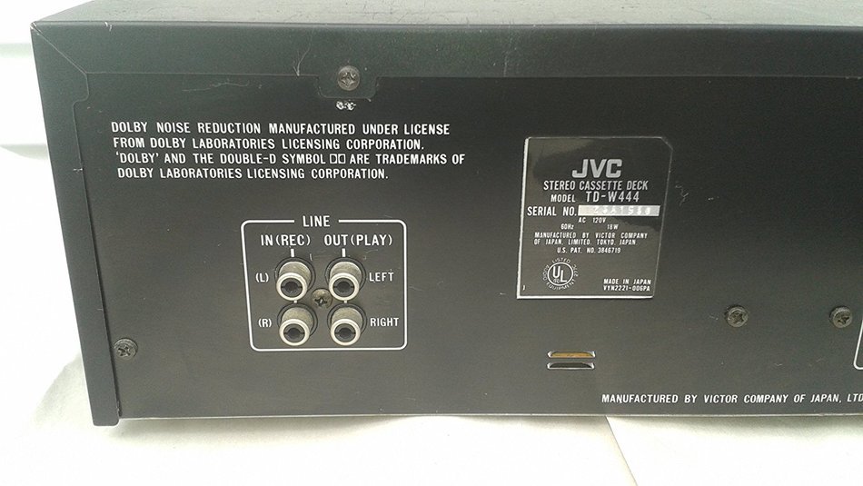 JVC TD-W444 Recordable Stereo Double Cassette Tape Deck Complete with Audio Vido Cables and Digital PDF Service... N3