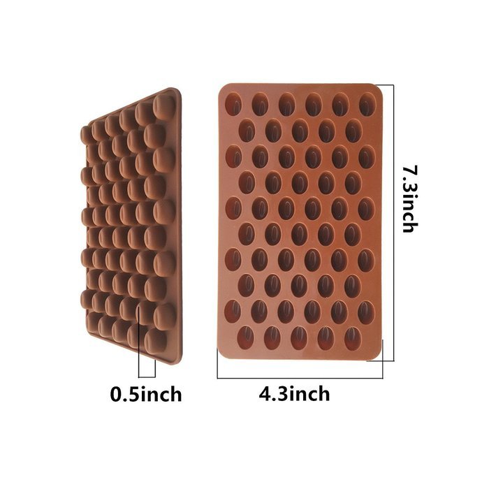 Cherryard 55-Cavity Classic Mini Chocolate Bean Molds Candy Molds