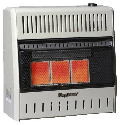 Kozy World GWR305 Three Plaque Infrared Dual Fuel Wall Heater