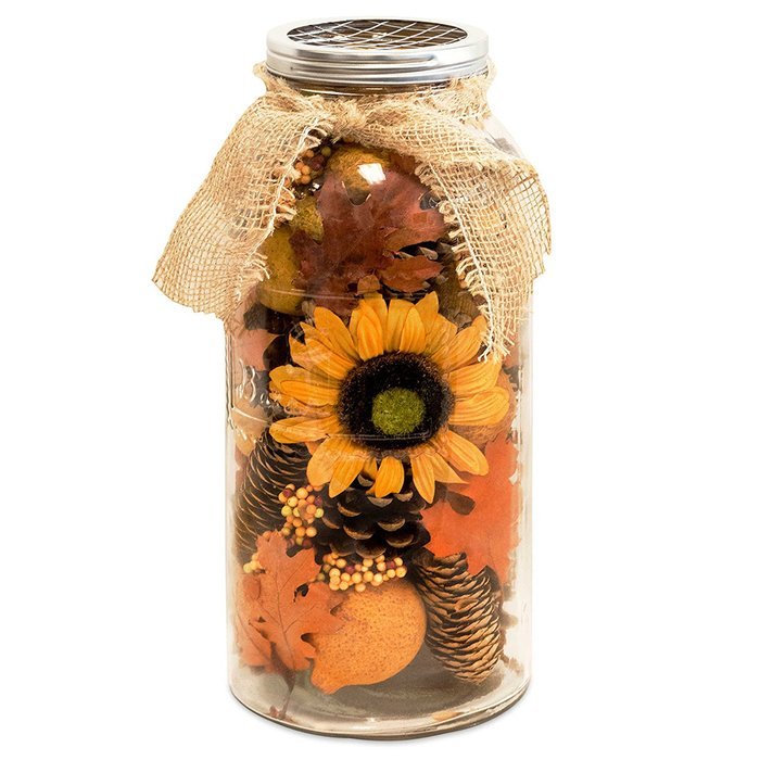 13" H x 5.9" L x 5.9" W Harvest Blossom Potpourri Canning Jar