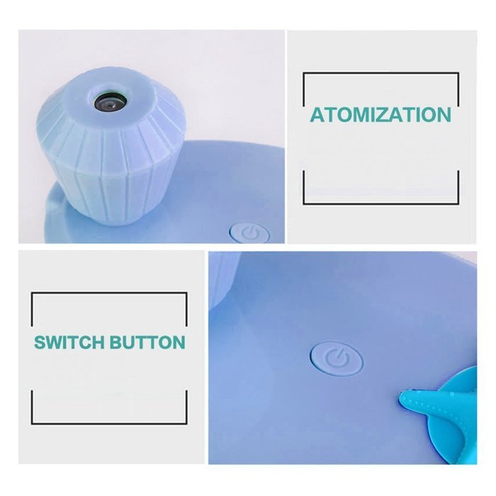 Mini Ultrasonic Fish Tank Mist Humidifier Premium Humidifying Unit with Portable USB Night Light Air Purifier... N17