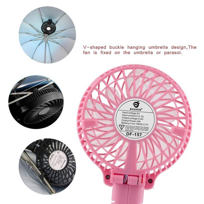 D-FantiX Portable Mini USB Fan Rechargeable Personal Handheld Fan Foldable Battery Operated / USB Powered for... N12