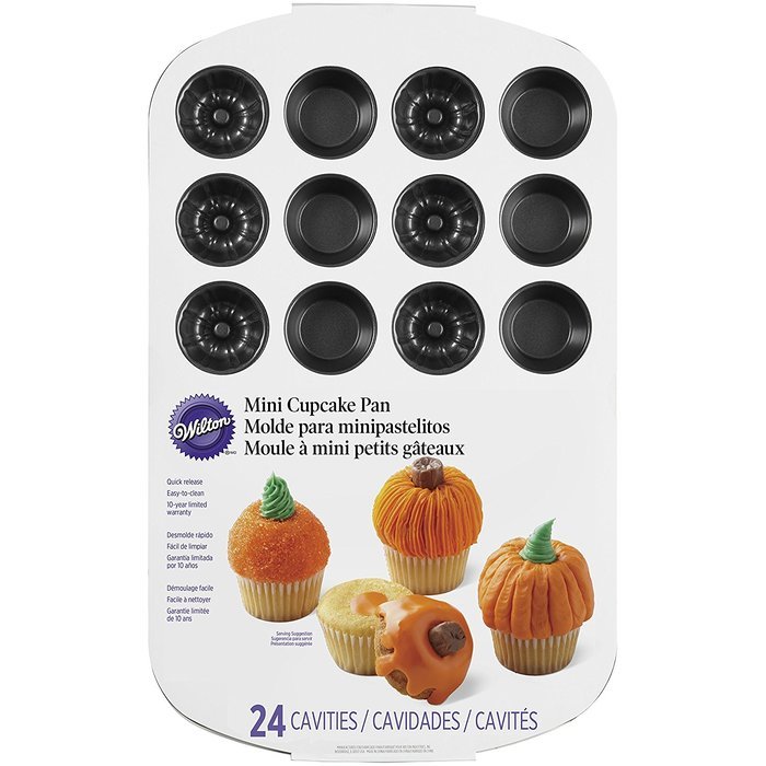 Wilton 2105-0113 24 Cavity Mini Cupcake/Pumpkin Topper Pan