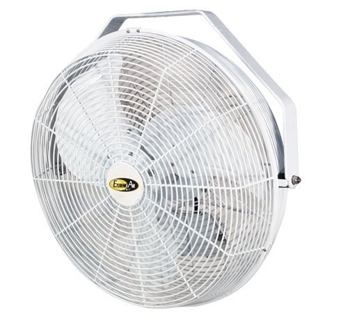 J and D POW18 18 In. White Indoor & Outdoor Wall, Ceiling Or Pole Mount Fan